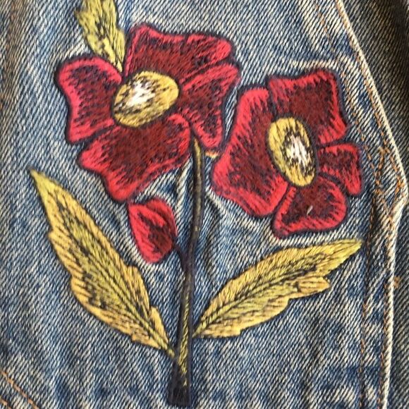 VINTAGE HONEY PUNCH EMBROIDERED JEAN SKIRT‎ - Picture 6 of 9